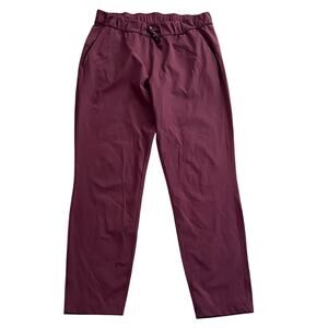 Lululemon Women’s Burgundy Slim Fit Jogger Pants Size 8 Stretch Athletic Lounge